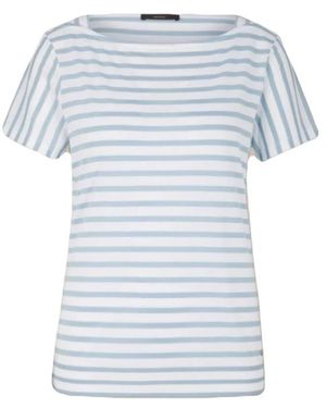 Windsor. Tops ,Blauw ,Katoen Lyocell-Katoenen T-Shirt