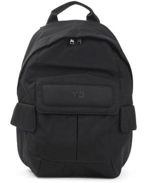 Y-3 Schwarze Eimer-Tasche & Rucksack Aw25