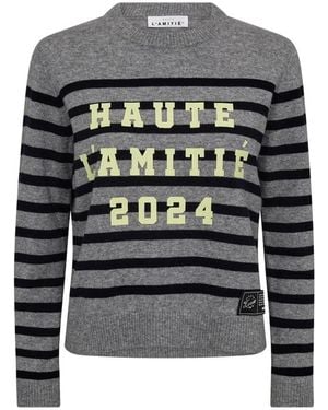 Haute L'Amitié Round-Neck Knitwear - Grey