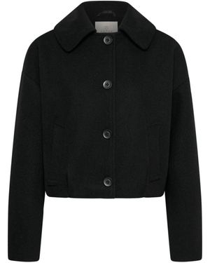 Kaffe Jassen ,Zwart ,Polyester Kchannelis Jas