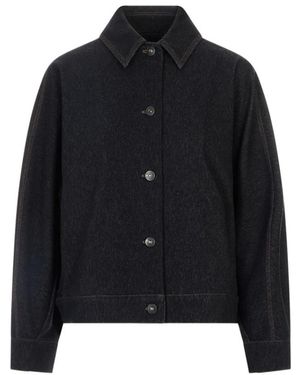 Max Mara Jassen ,Blauw ,Denim Denim Jassen - Zwart