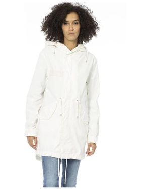 MR & MRS Langer parka mit verstellbarer kapuze - Weiß