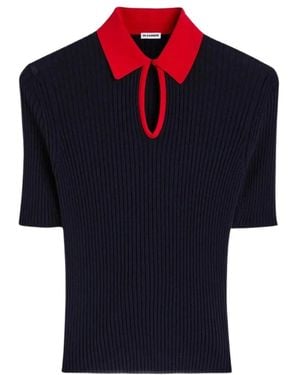 Jil Sander Polo Shirts - Bleu