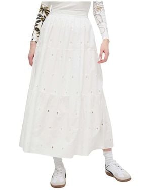 Desigual Vicenza Midi Rok - Wit