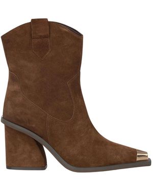 Alma En Pena. Cowboy & Biker Boots - Brown