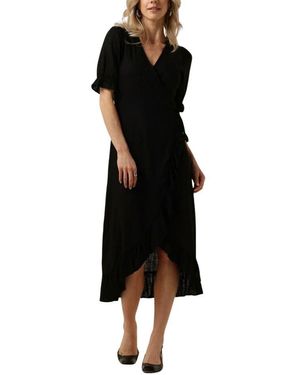 Object Wrap Langes Kleid Schwarz Midi Stilvoll