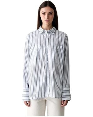 Barbour Fawley Gestreepte Relaxed Shirt - Blauw
