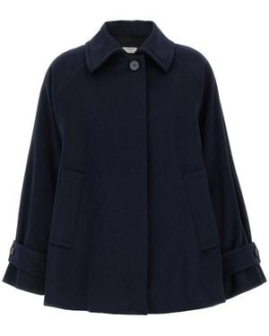 Alberto Biani Single-Breasted Coats - Blue