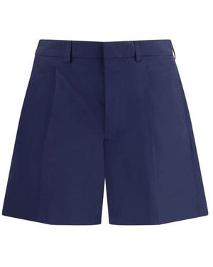 Prada Cotton Tailored Shorts - Blauw