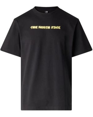 The North Face Fitness ,Zwart ,Katoen Logo Twist Relaxed Graphic T-Shirt