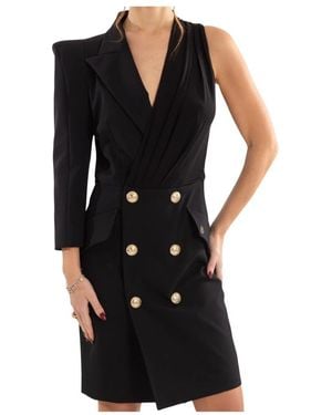 Babylon One-Shoulder Schwarzer Robe Manteau