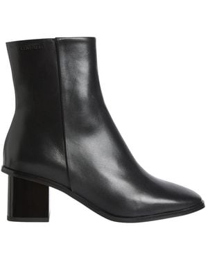 Calvin Klein Schoenen ,Zwart ,Leer Dress Hoge Enkellaars