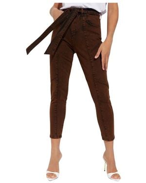 retroféte Cropped Jeans - Brown