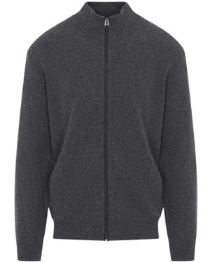 Canali Truien & Vesten ,Grijs ,Wol Full-Zip Knit