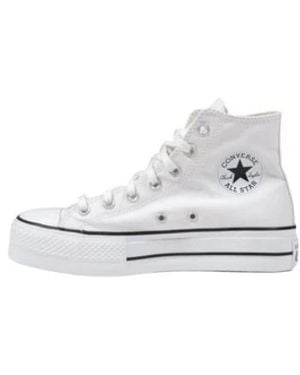 Converse Schoenen ,Wit ,Polyester Chuck Taylor All Star Lift High Top Platform Sneaker