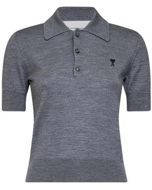 Ami Paris Polo Ami De Cœur - Grau