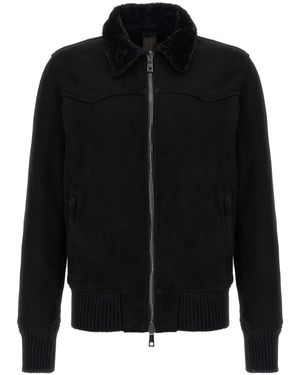 Giorgio Brato Suède Jas - Zwart