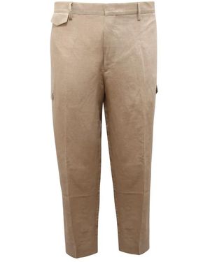 BRIGLIA Straight Trousers - Natural