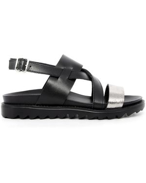 LE BOHÉMIEN Flat Sandals - Noir