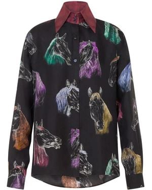 Moschino Hemd Mit Grafikdruck - Schwarz