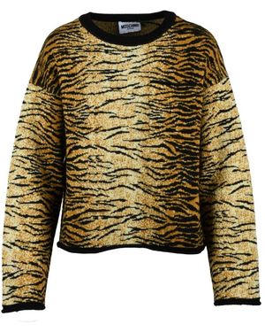 Moschino Truien & Vesten ,Veelkleurig ,Wol Maglioncino Girocollo - Groen