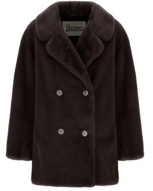 Herno Double-Breasted Coats - Negro