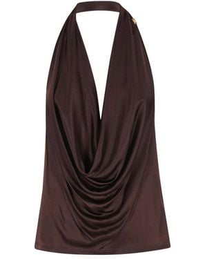 Elisabetta Franchi Sleeveless Tops - Brown