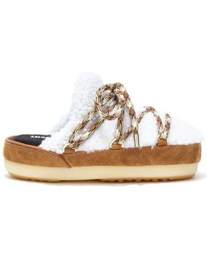 Moon Boot Shearling Mules Winterstiefel - Weiß