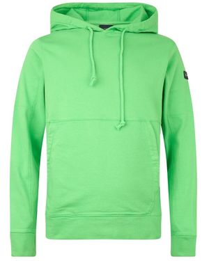 Paul & Shark Hoodies & Sweatvesten ,Groen ,Katoen Hooded Sweatshirt