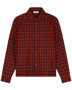 OLAF HUSSEIN Casual Shirts - Red
