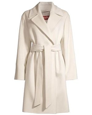 Max Mara Belted Coats - Natural