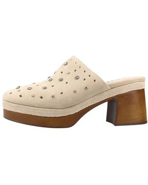Carmela Heeled Mules - Neutro