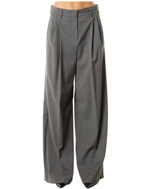 Weekend by Maxmara Broeken ,Grijs ,Wol Adelfi Wijde Broek
