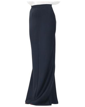 Max Mara Elegante Blauwe Lange Rok