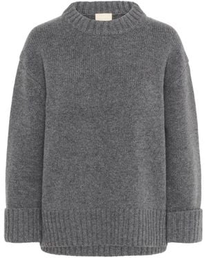 Soaked In Luxury Rundhals-Strickware - Grau