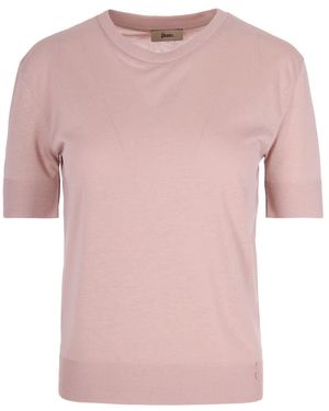 Herno Round-Neck Knitwear - Rosa