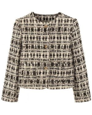 2-Biz Tweed Jacket - Schwarz