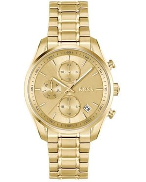 HUGO Elegante Goldene Damenuhr - Mettallic
