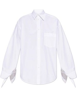 Balenciaga Overhemden ,Wit ,Katoen Shirt Met Logo