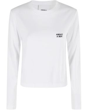 Erika Cavallini Semi Couture Long Sleeve T-Shirts - White