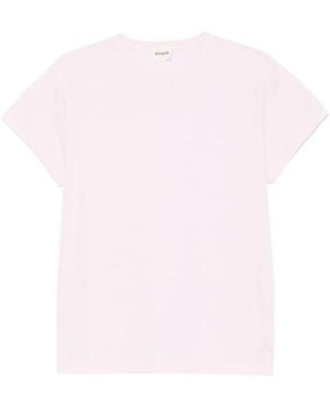 KHAITE Tops ,Roze ,Katoen Maeve T-Shirt
