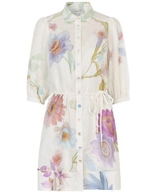 Dea Kudibal Blumiges Dahlia Kleid - Weiß