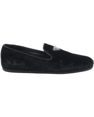 Prada Loafer Aus Gebürstetem Kalbsleder - Schwarz