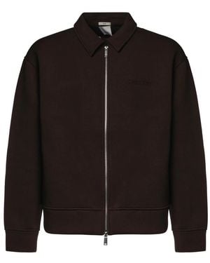 Calvin Klein Logo-Embroidered Zip-Up Jacket - Zwart