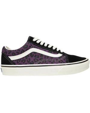 Vans Schoenen ,Paars ,Leer Old Skool - Blauw