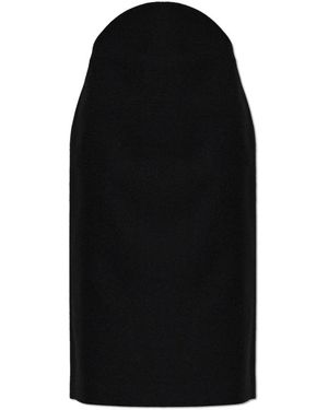 Jil Sander Rokken ,Zwart ,Wol Wolrok Met Split