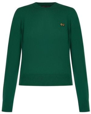 DSquared² Round-Neck Knitwear - Green