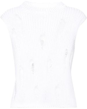 Gauchère Tops ,Wit ,Katoen Mouwloze Top