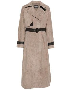Emporio Armani Trench Coats - Natural