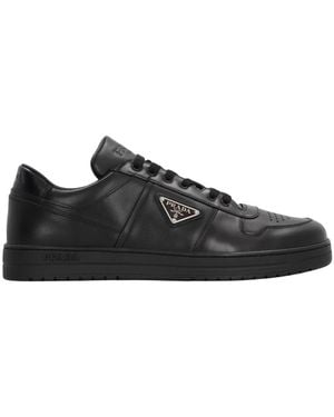 Prada Schoenen ,Zwart ,Leer Downtown Leren Sneakers